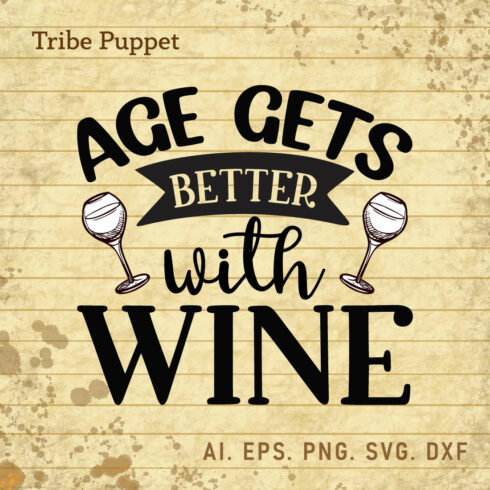 Wine Typography SVG cover image.