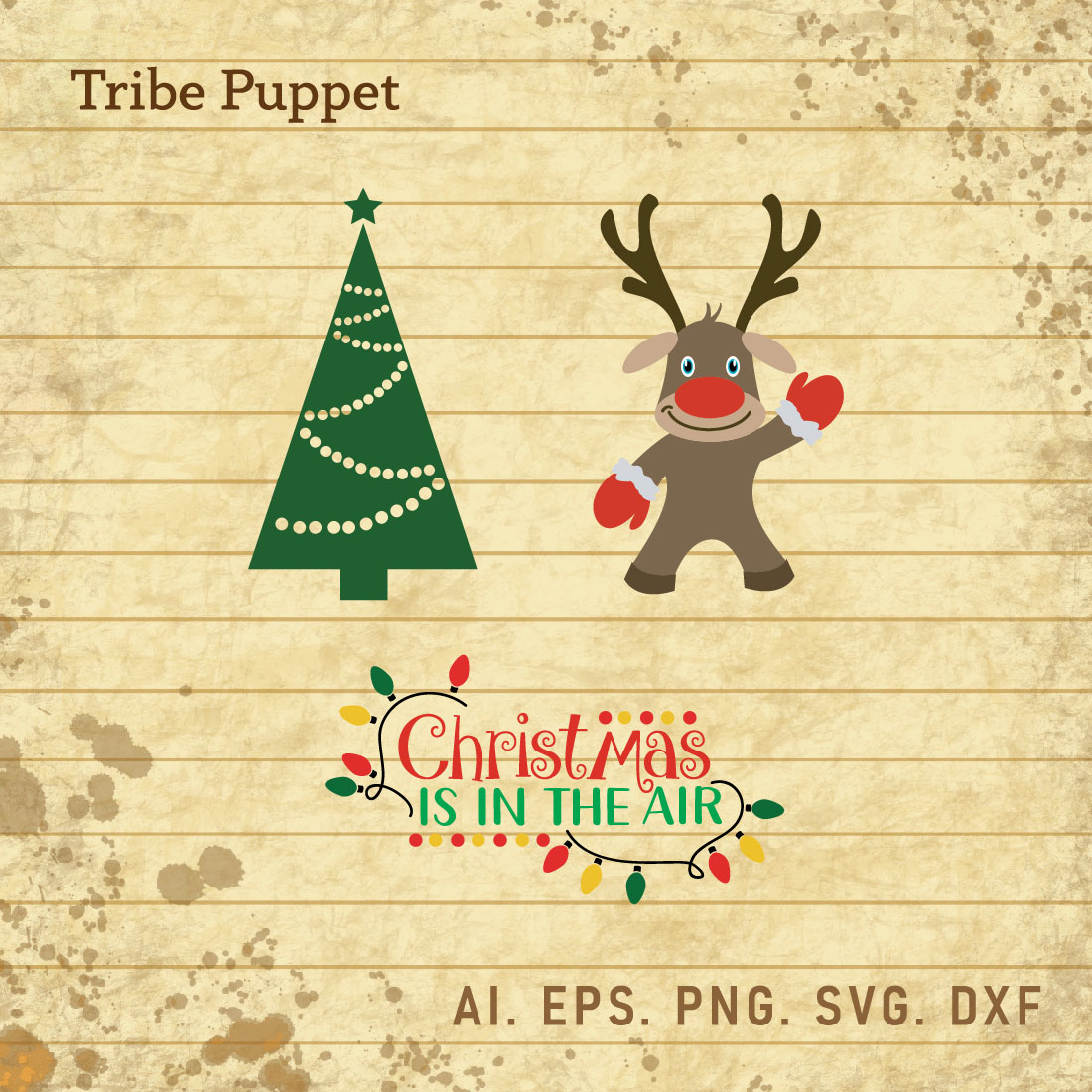 Christmas Typography bundle cover image.