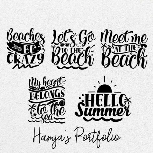 Summer Typography Svg cover image.