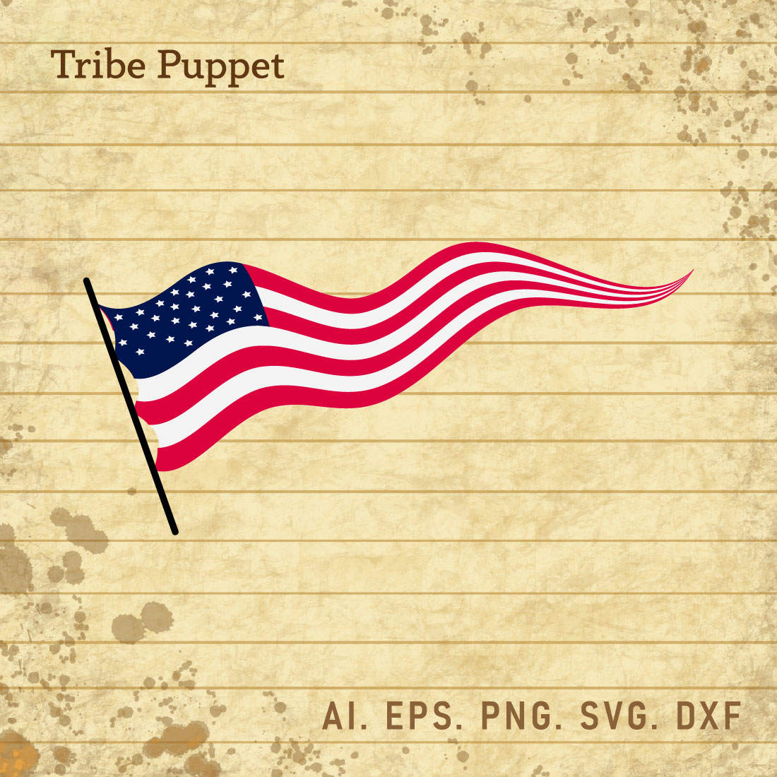 American Flag SVG cover image.