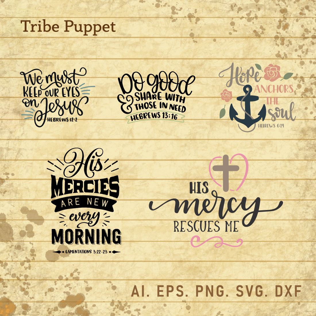 Christian Typography bundle cover image.