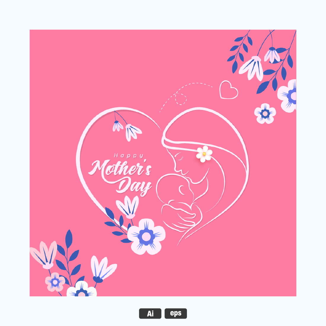 Mother's Days social media banner preview image.