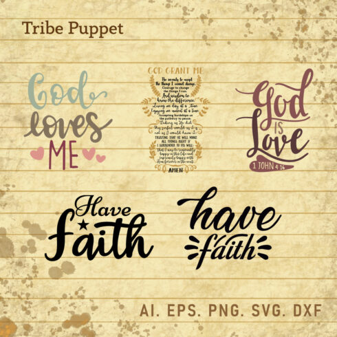 Christian Typography bundle cover image.