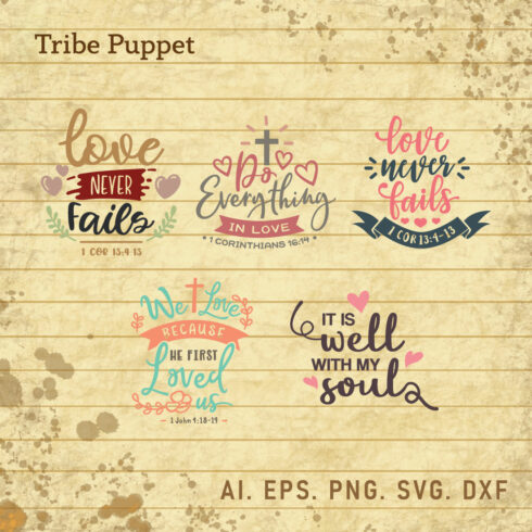 Christian Typography bundle cover image.