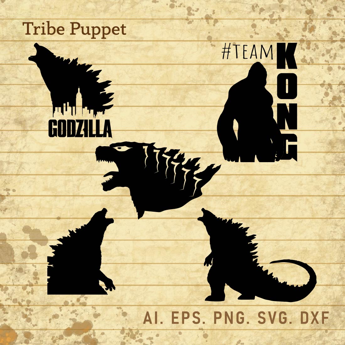 Kingkong vs Godzilla Vector cover image.