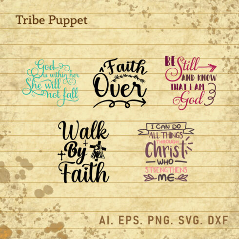 Christian Typography bundle cover image.