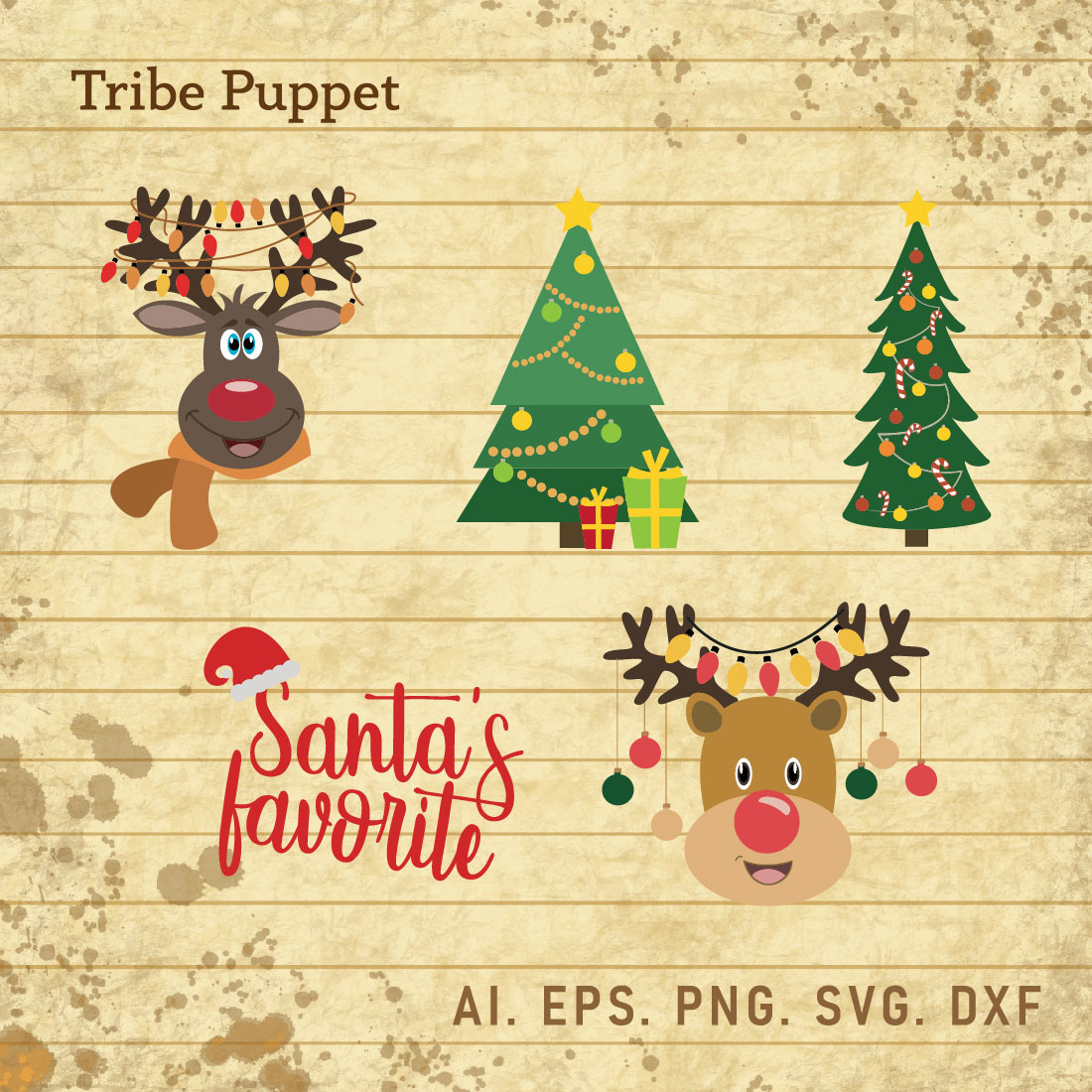 Christmas Typography bundle cover image.