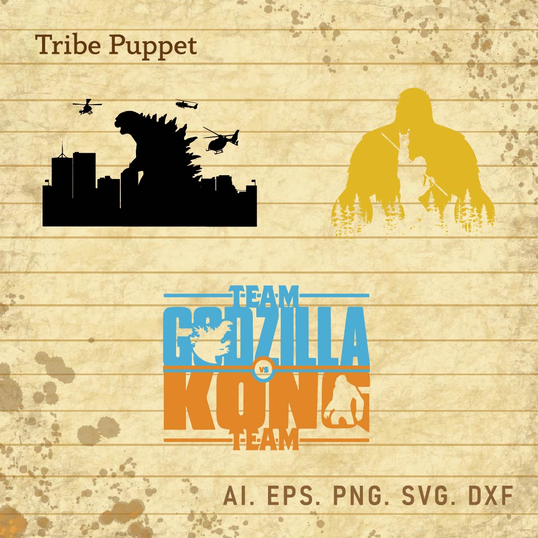 Kingkong vs Godzilla Vector cover image.