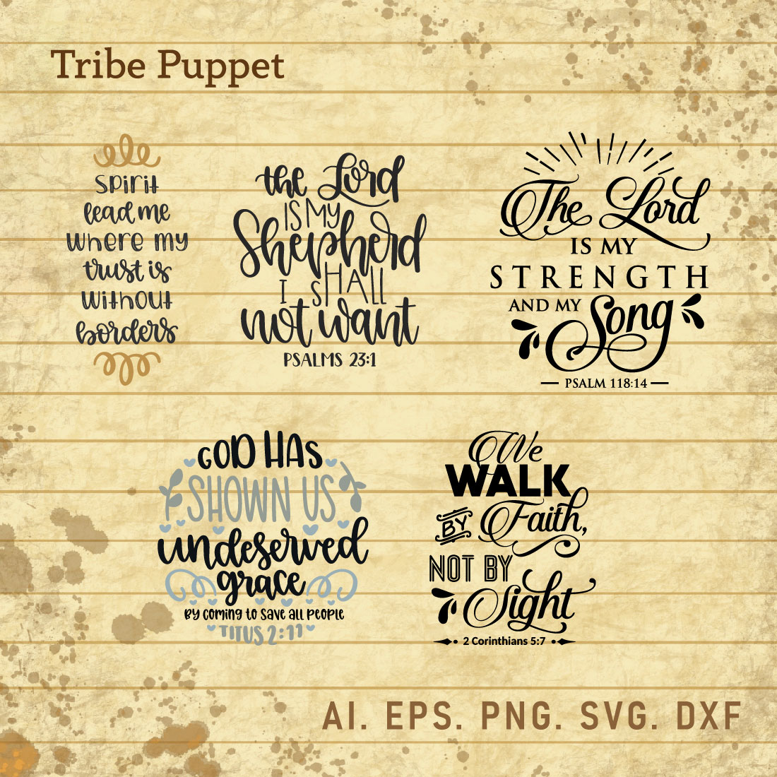 Christian Typography bundle cover image.