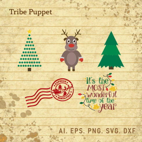 Christmas Typography bundle cover image.