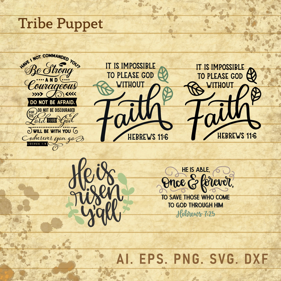 Christian Typography bundle cover image.