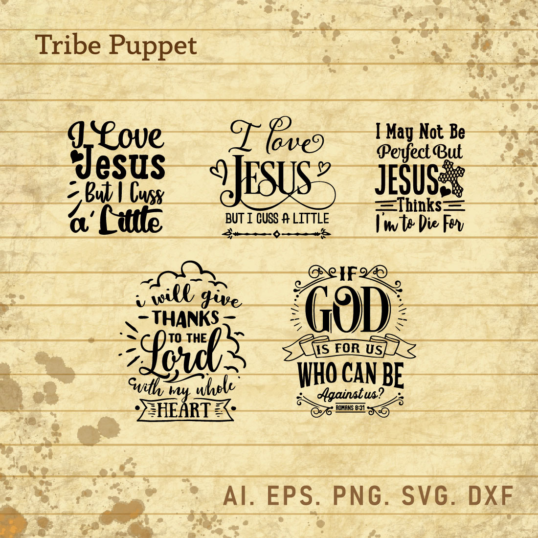 Christian Typography bundle cover image.