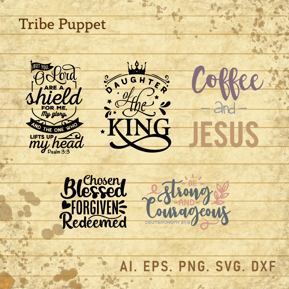 Christian Typography bundle cover image.