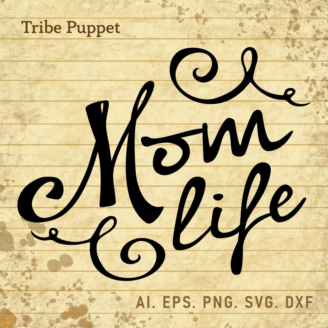 Mom Life Typography cover image.