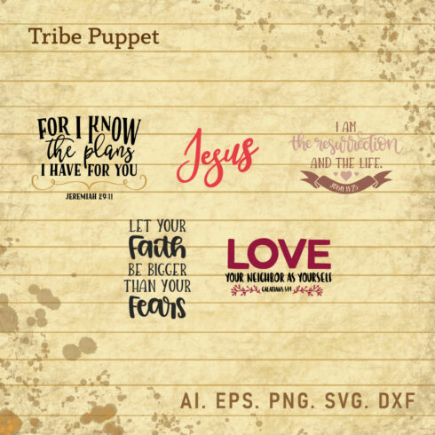 Christian Typography bundle cover image.