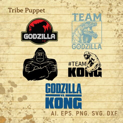 Kingkong vs Godzilla Vector cover image.