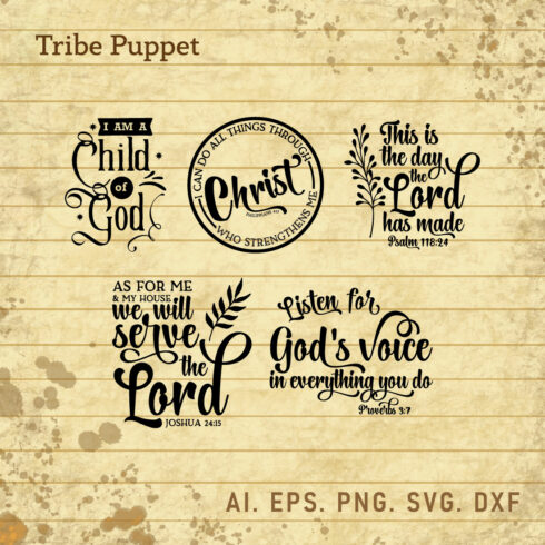 Christian Typography bundle cover image.