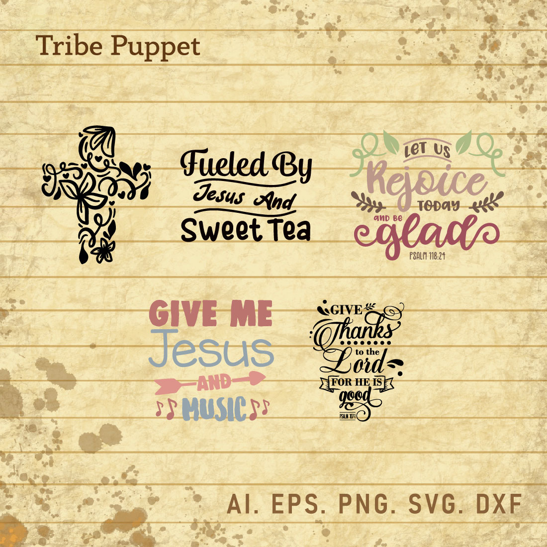 Christian Typography bundle cover image.