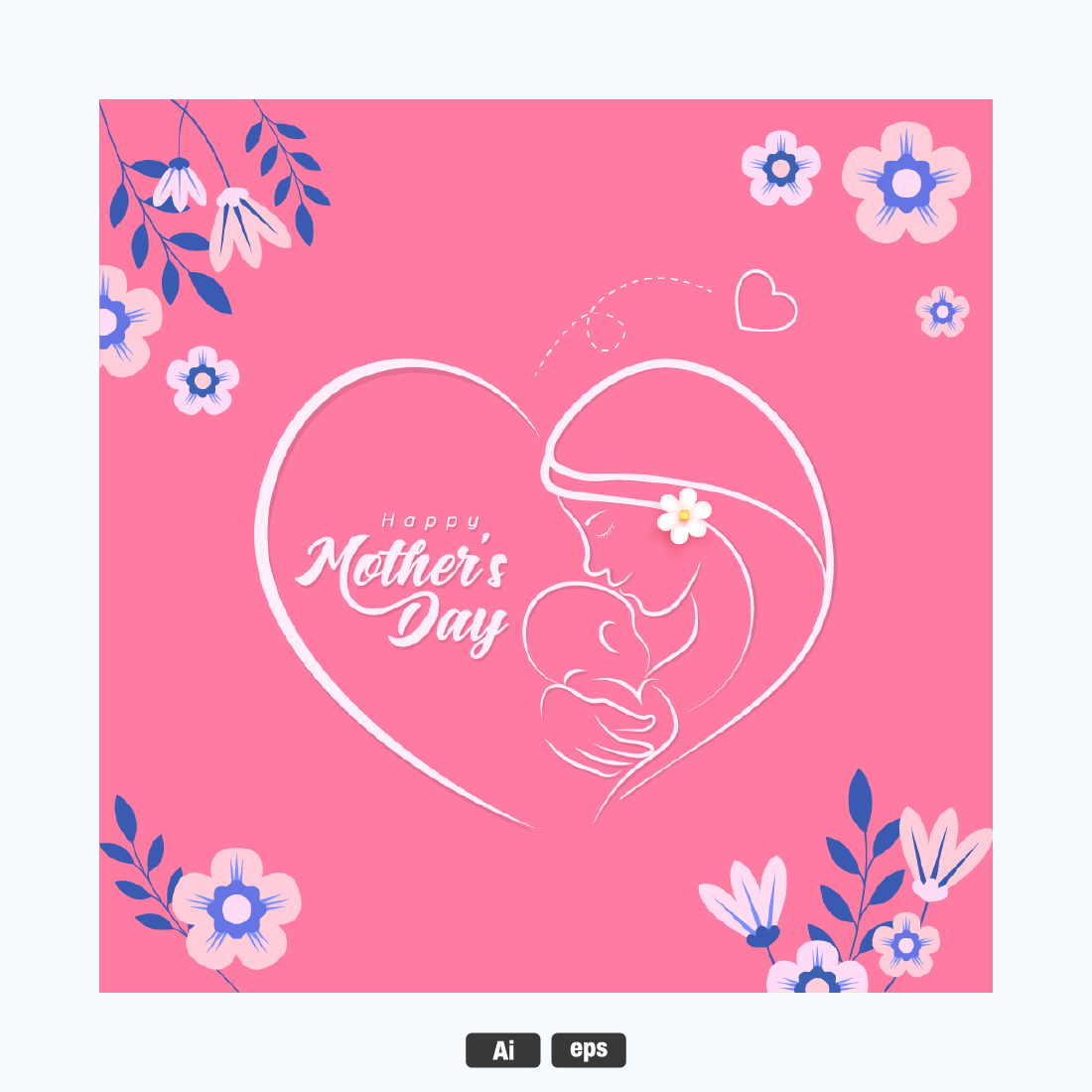Mother's Days social media banner preview image.