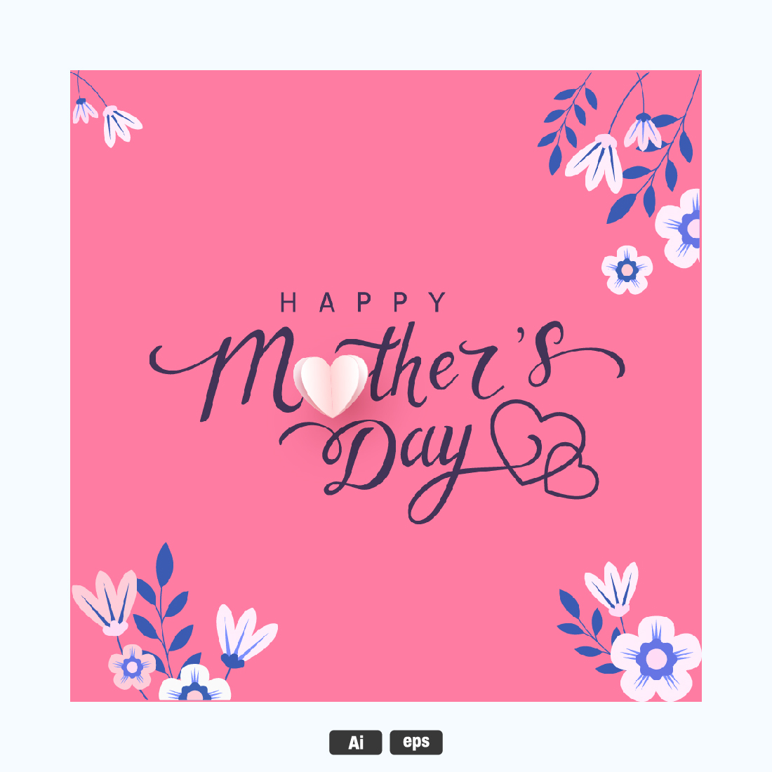 Mother's Days social media banner preview image.