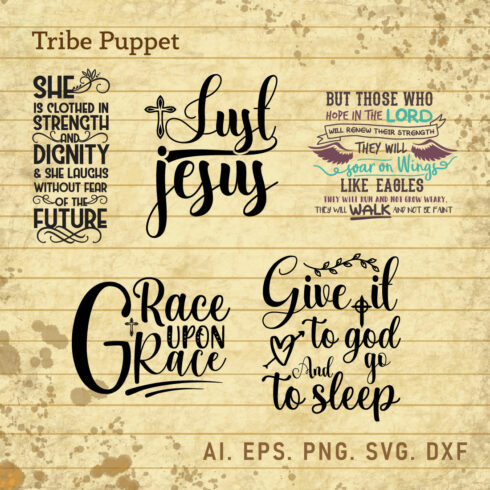 Christian Typography bundle cover image.