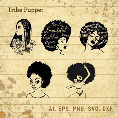Afro Women vector cover image.