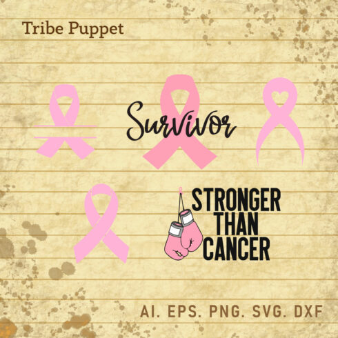 Breast Cancer Typo Bundle cover image.