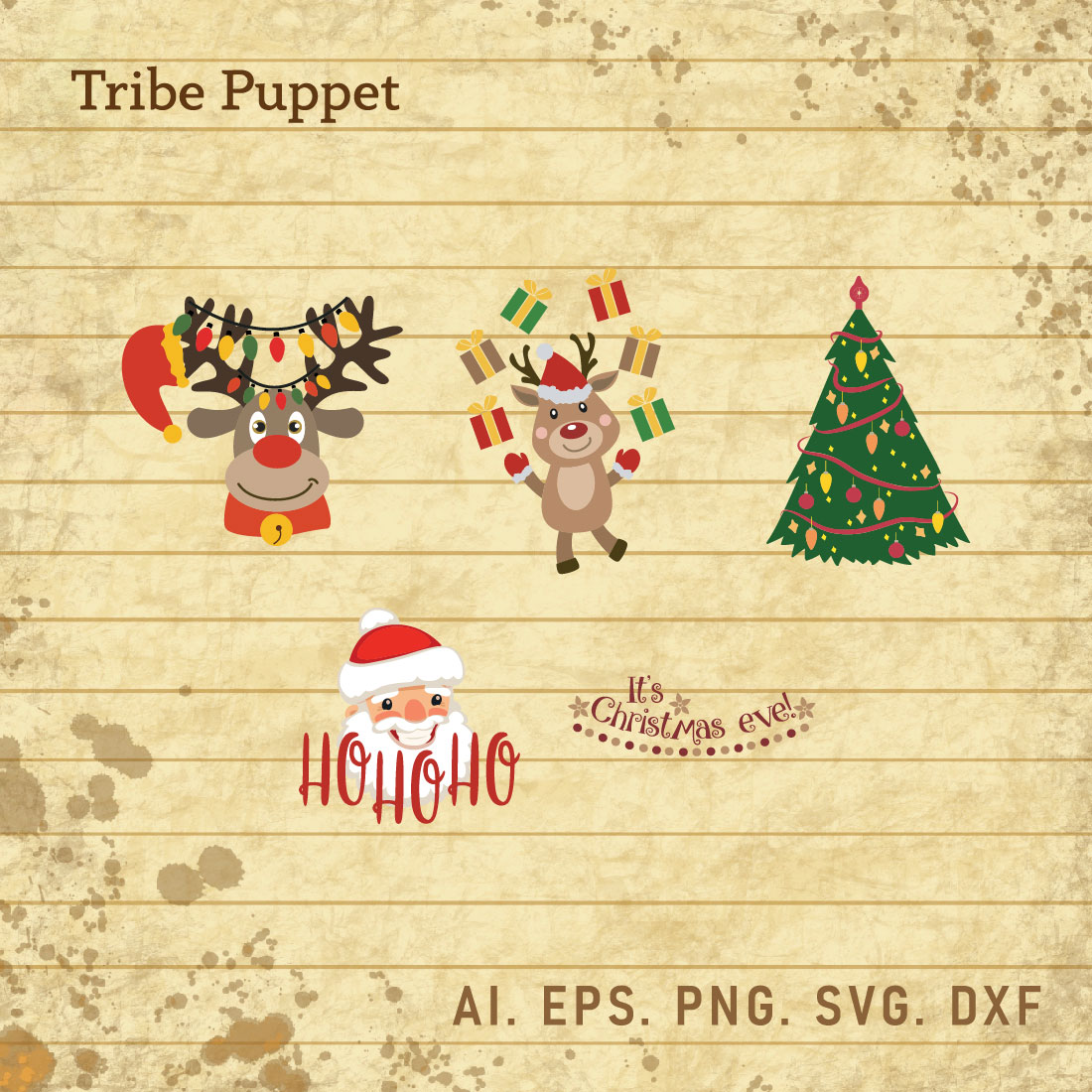 Christmas Typography bundle cover image.