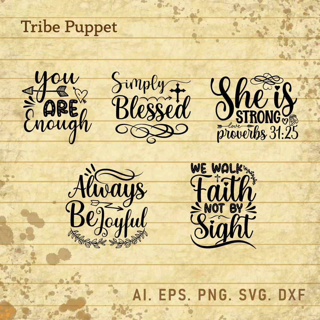 Christian Typography bundle cover image.