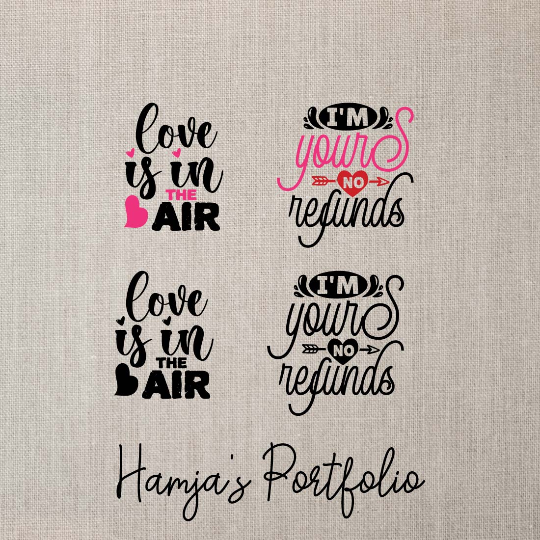 Love Typography Vector preview image.