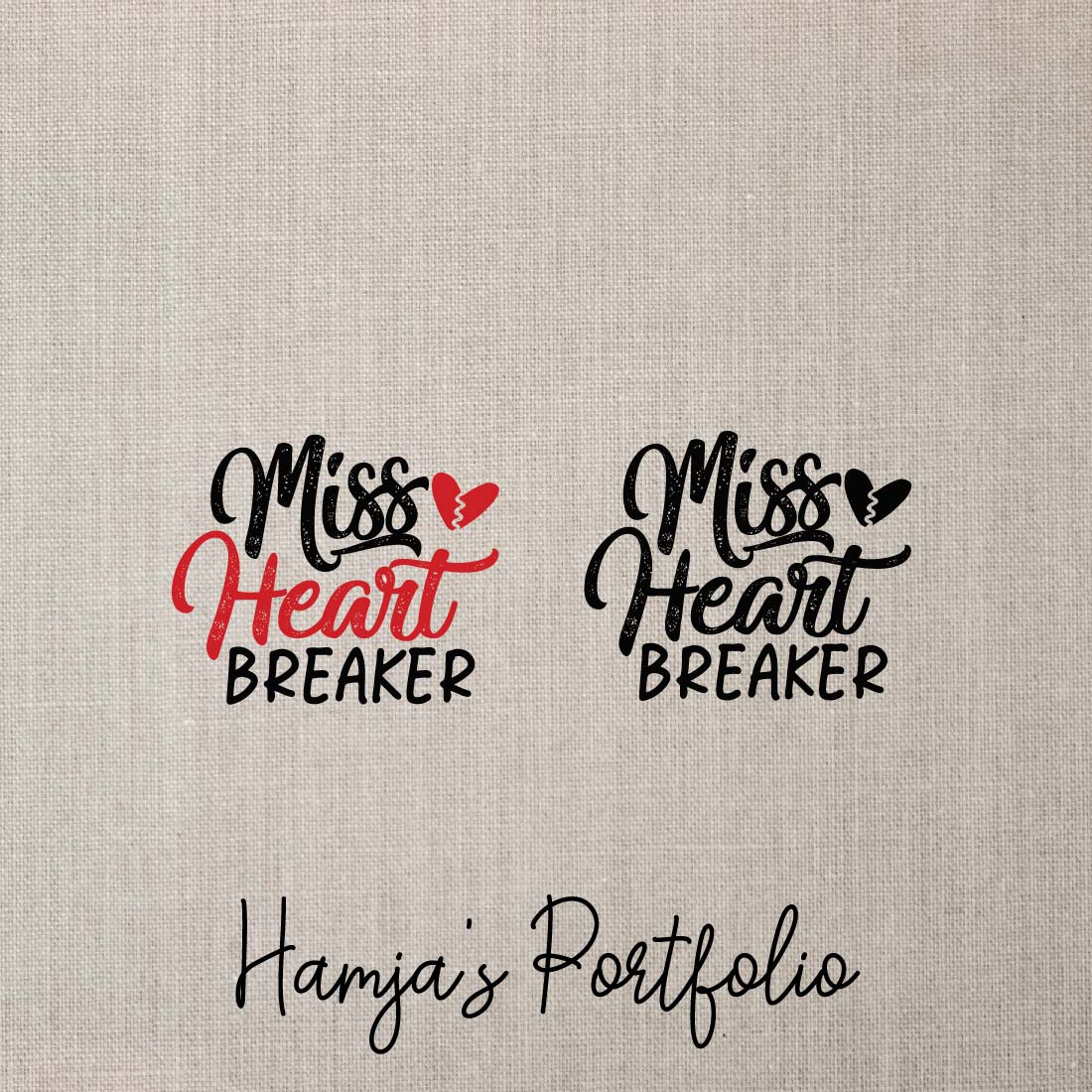 Miss Heart Breaker Vector Svg preview image.