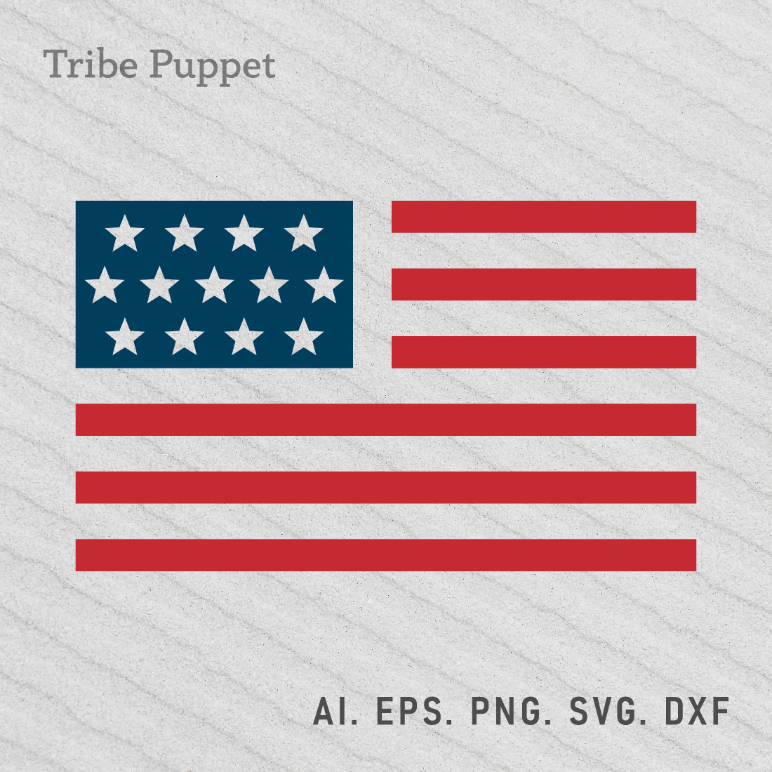 American Flag SVG preview image.