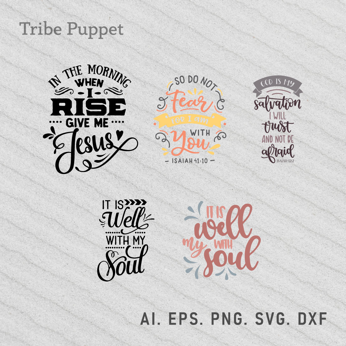 Christian Typography bundle preview image.