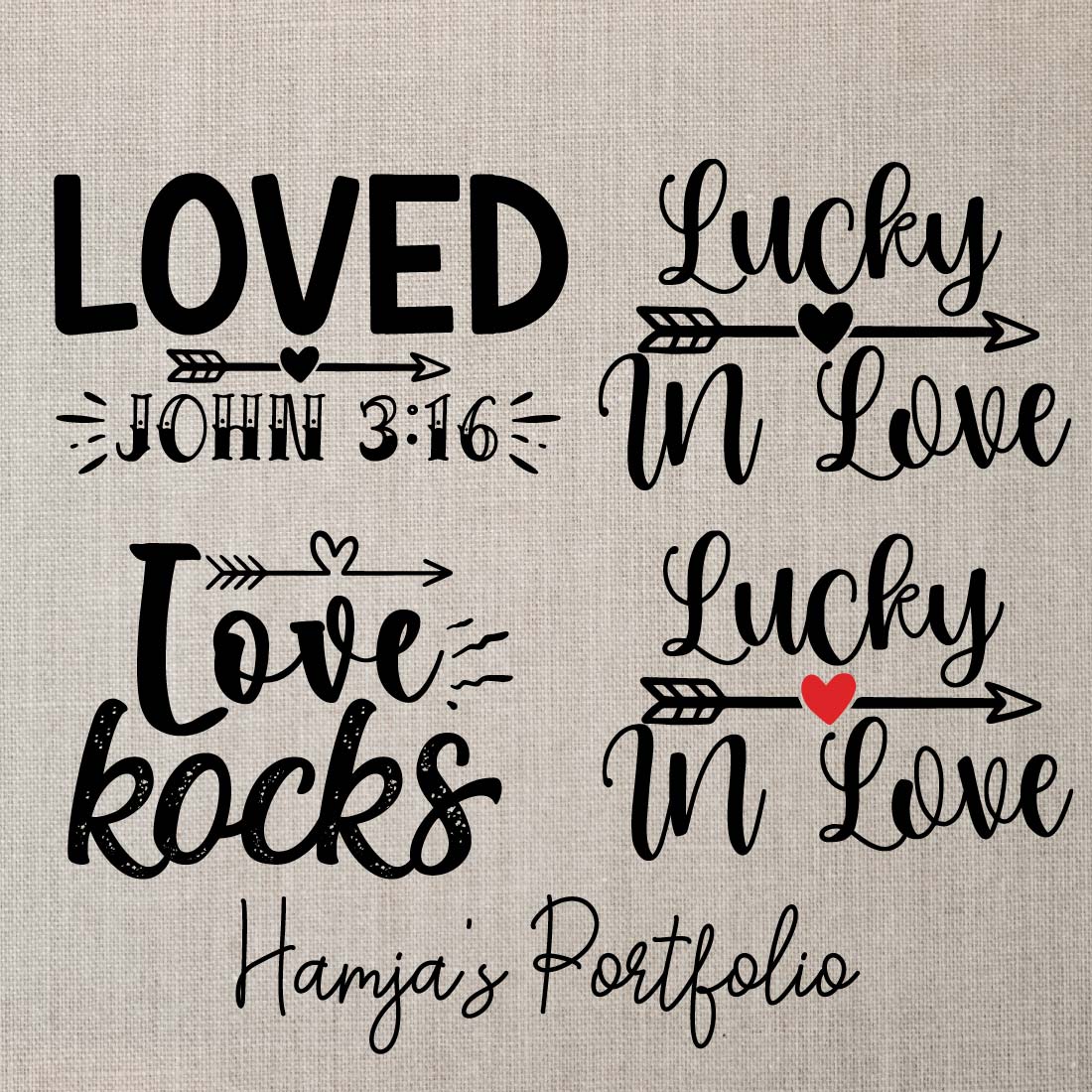 Love Typography Svg preview image.