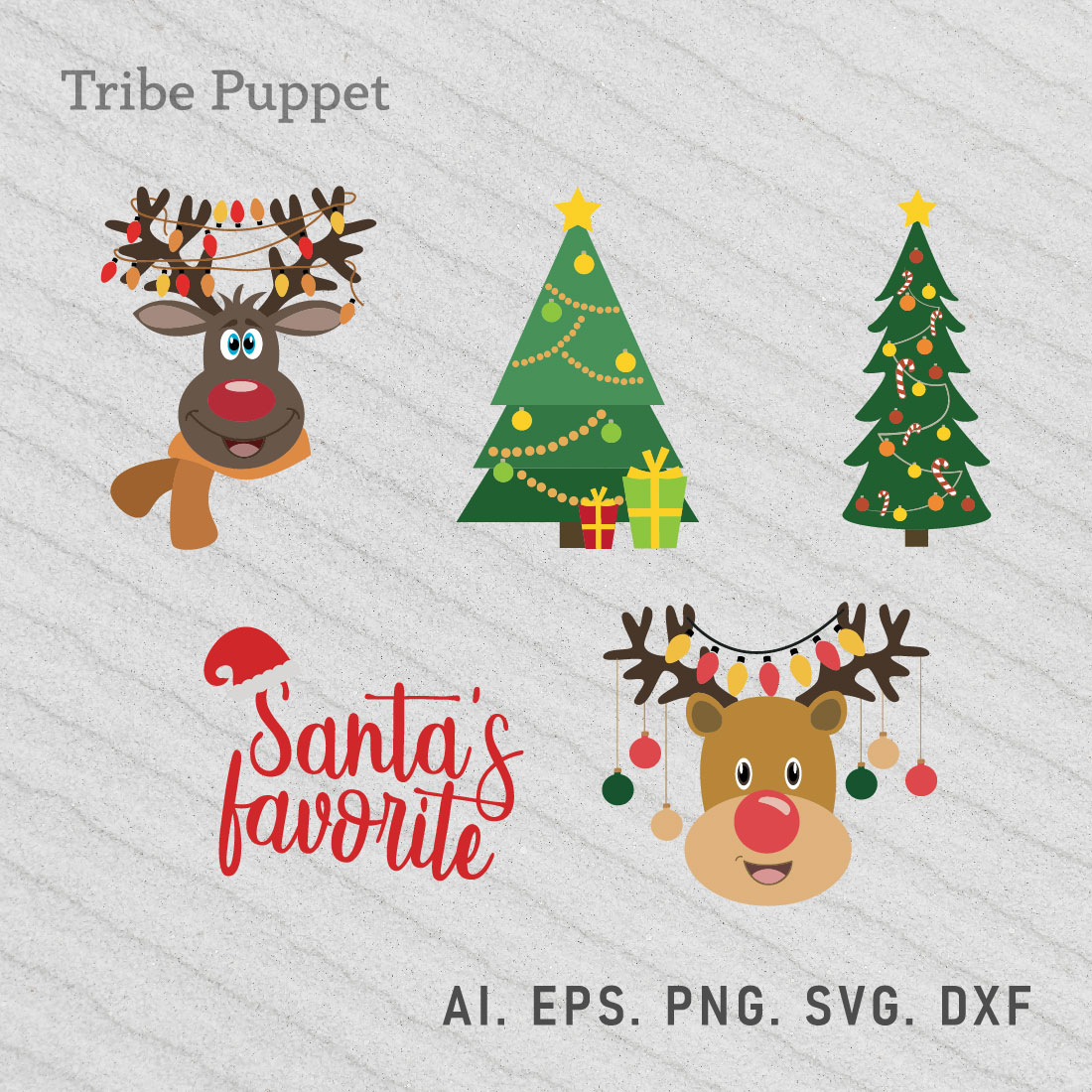 Christmas Typography bundle preview image.