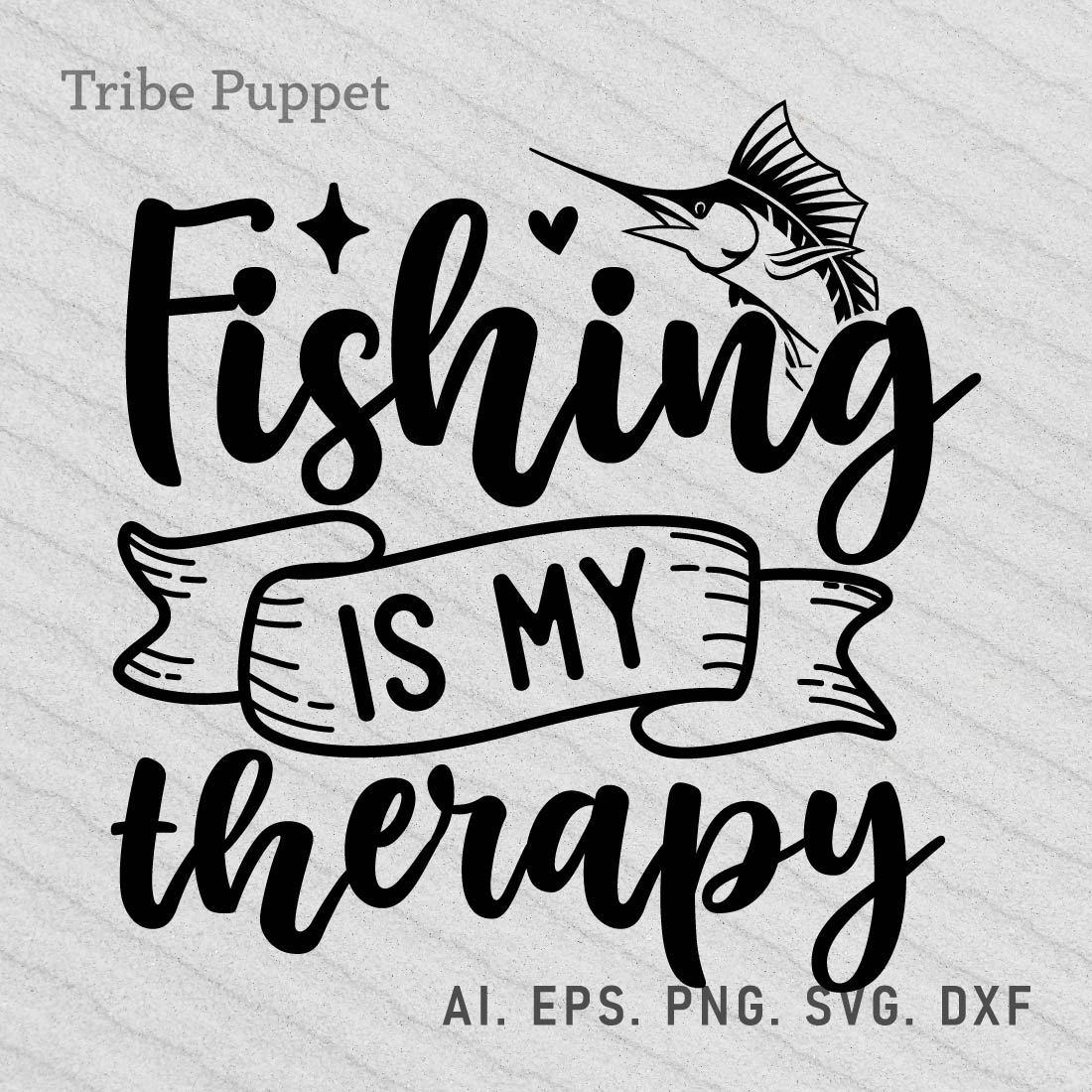 Fishing Typography preview image.