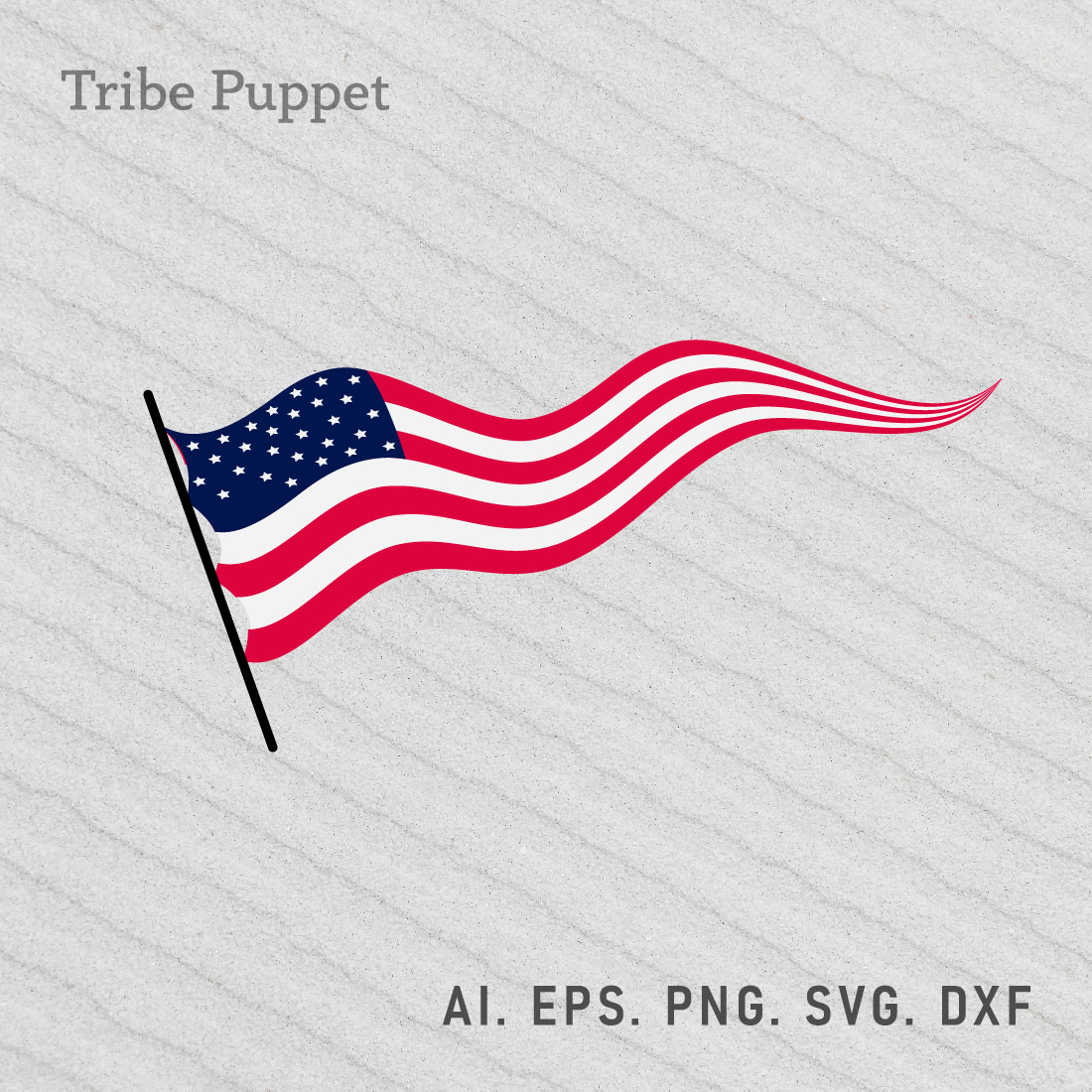 American Flag SVG preview image.