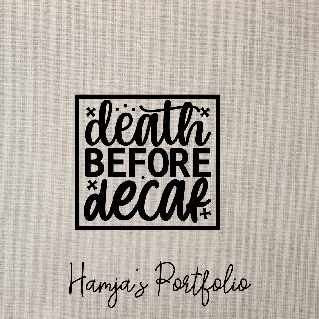 Death Before Decaf Vector preview image.