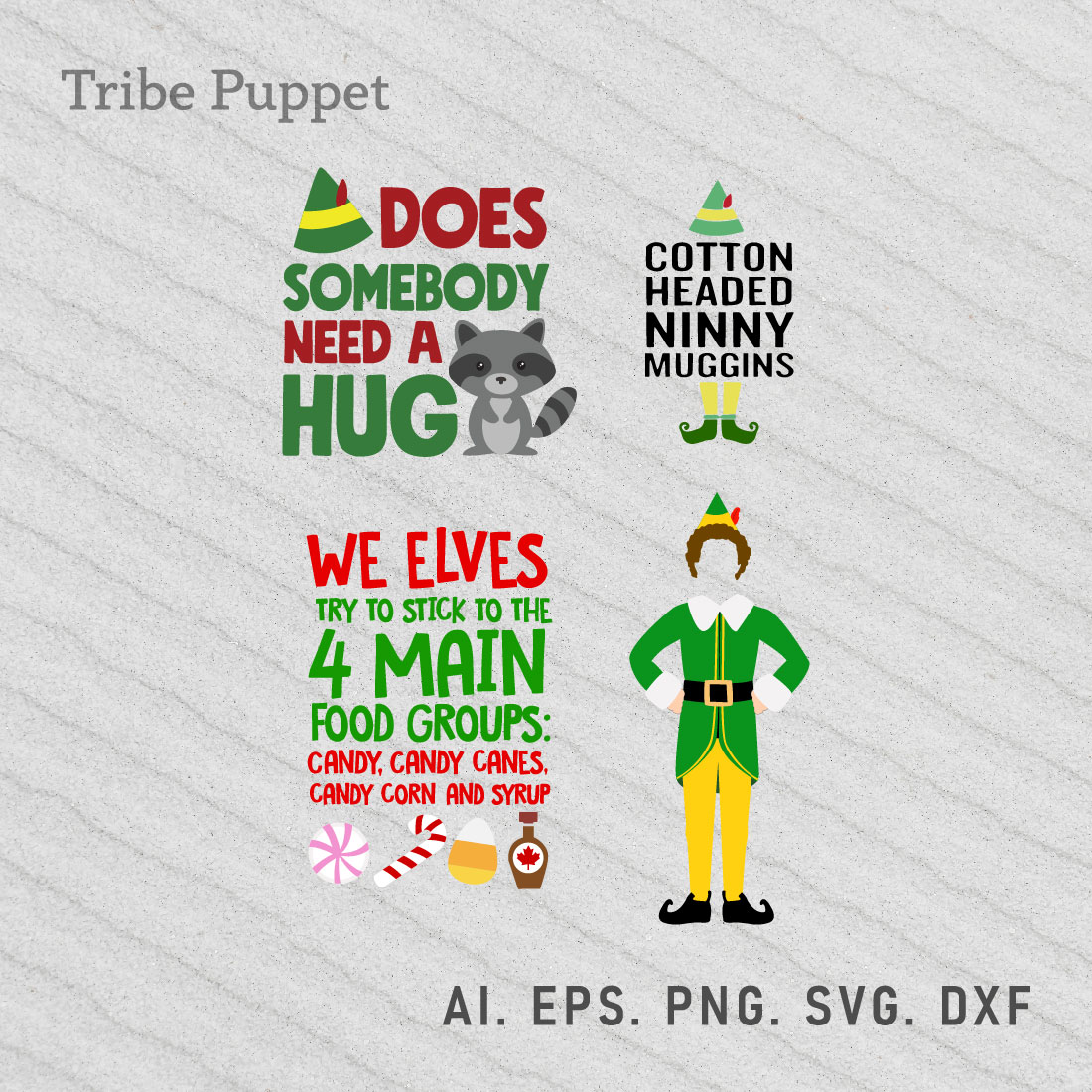 Christmas Typography bundle preview image.