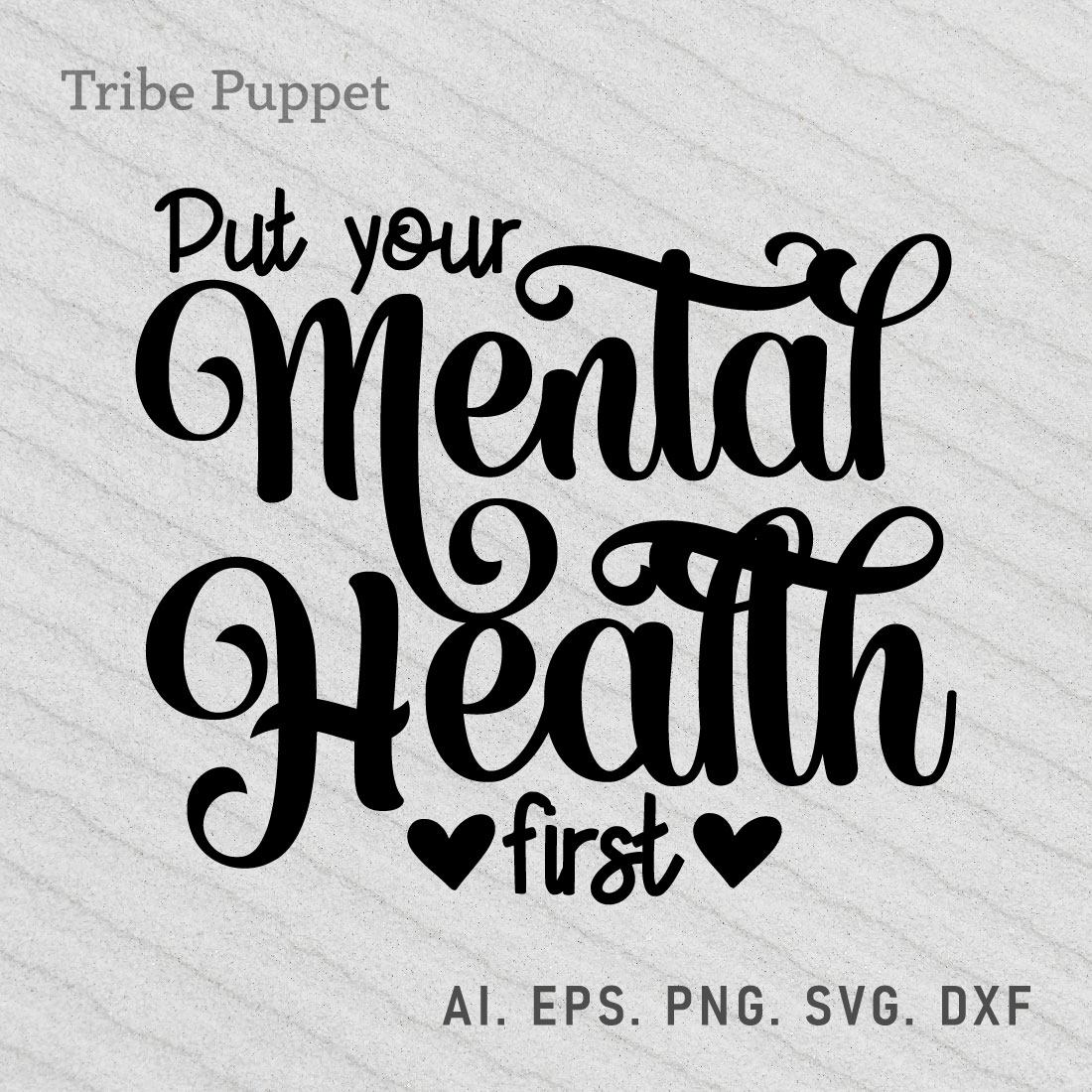 Mental Health Typography preview image.