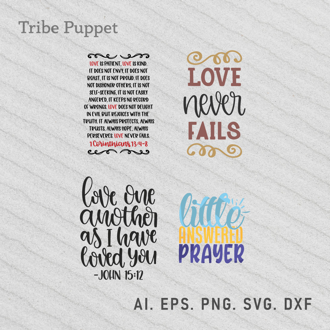 Christian Typography bundle preview image.