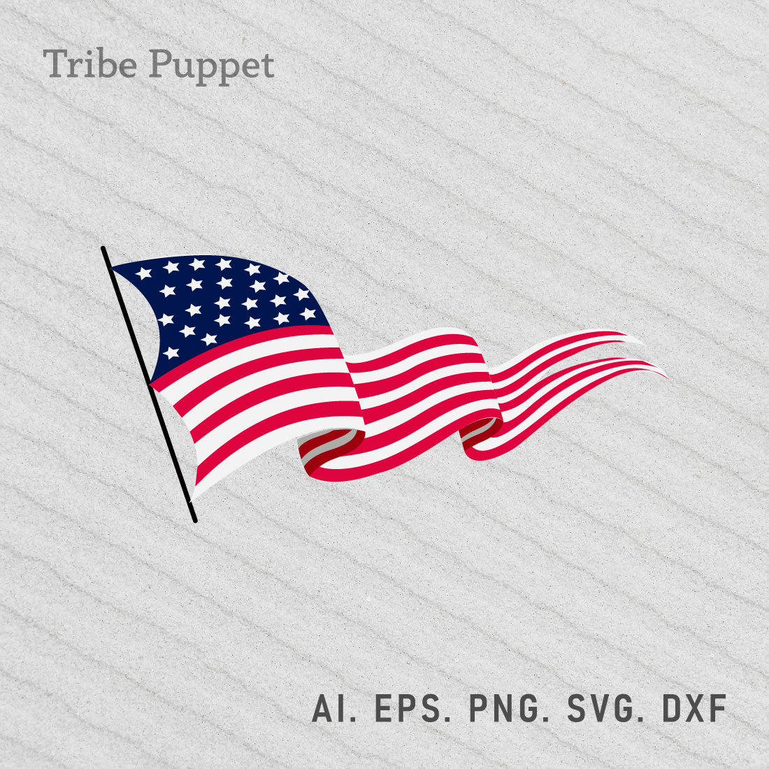 American Flag SVG preview image.