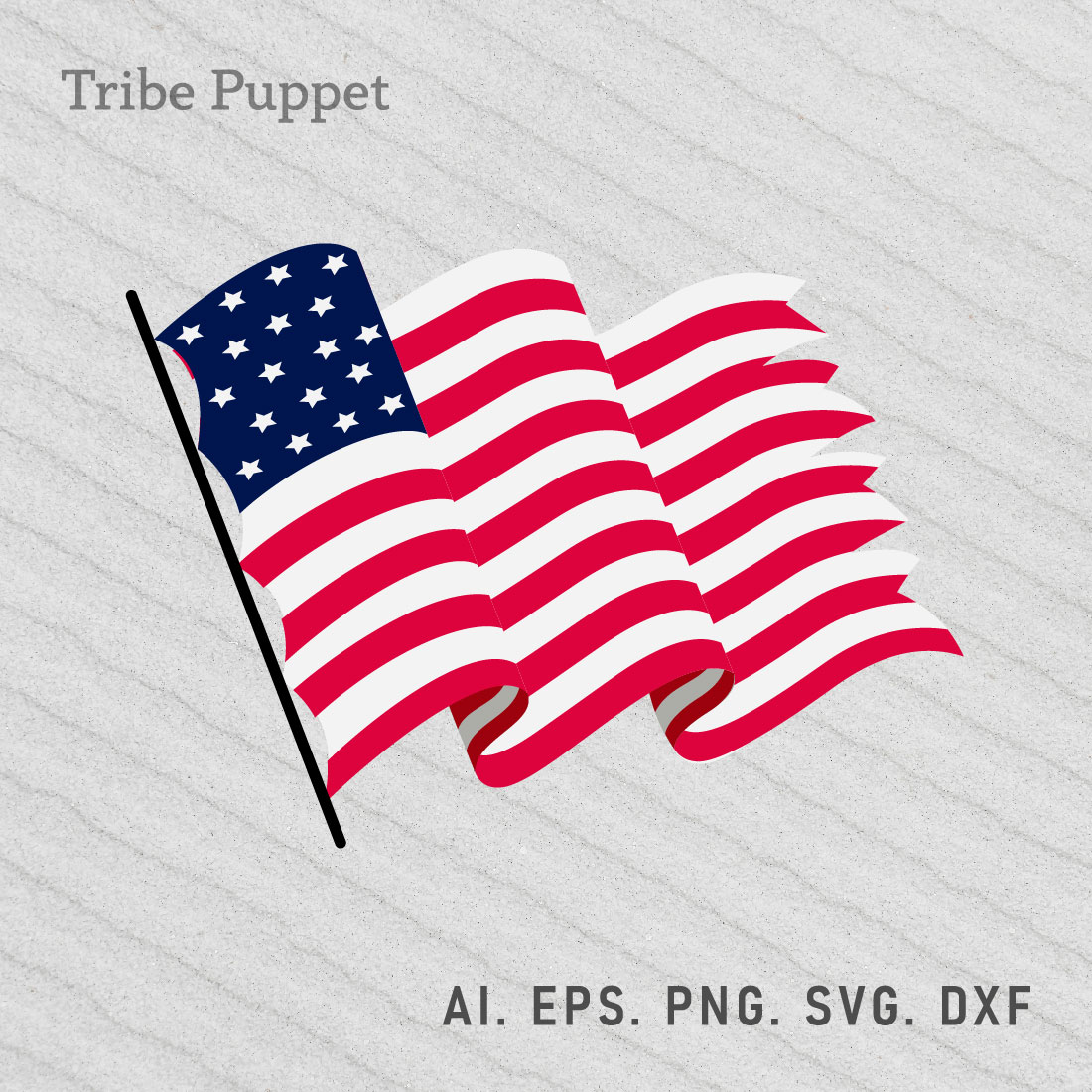American Flag SVG preview image.