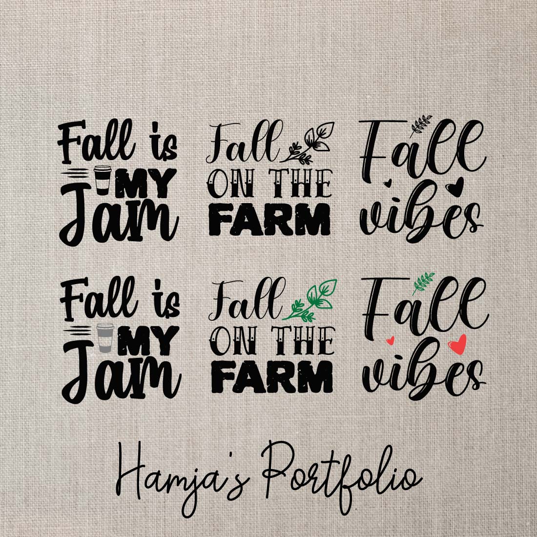 Fall Typography Svg preview image.