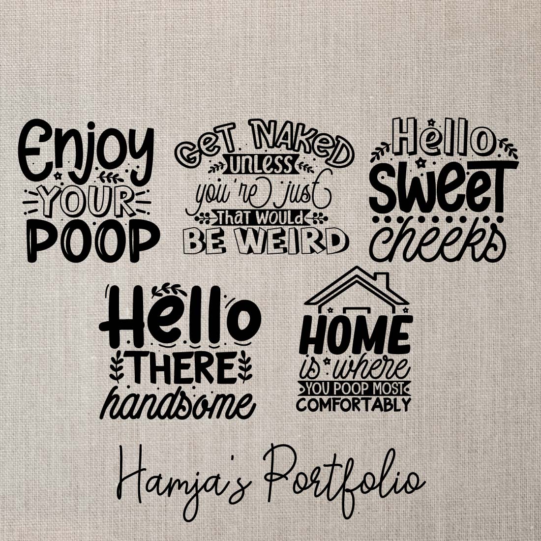 Poop Typography Svg preview image.