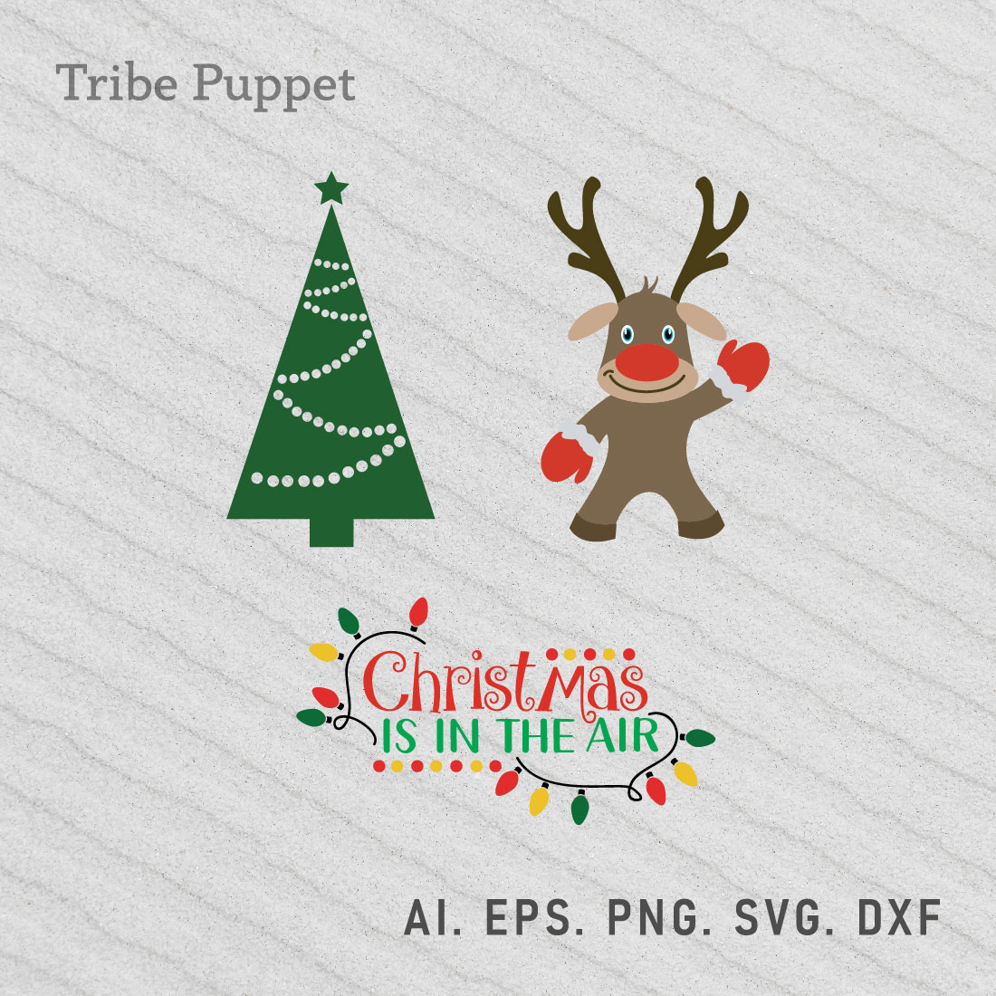 Christmas Typography bundle preview image.