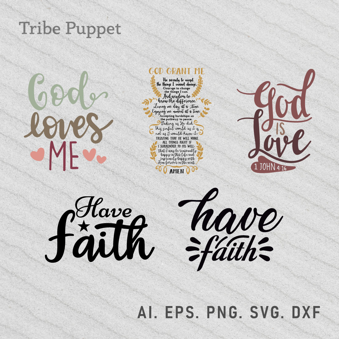 Christian Typography bundle preview image.