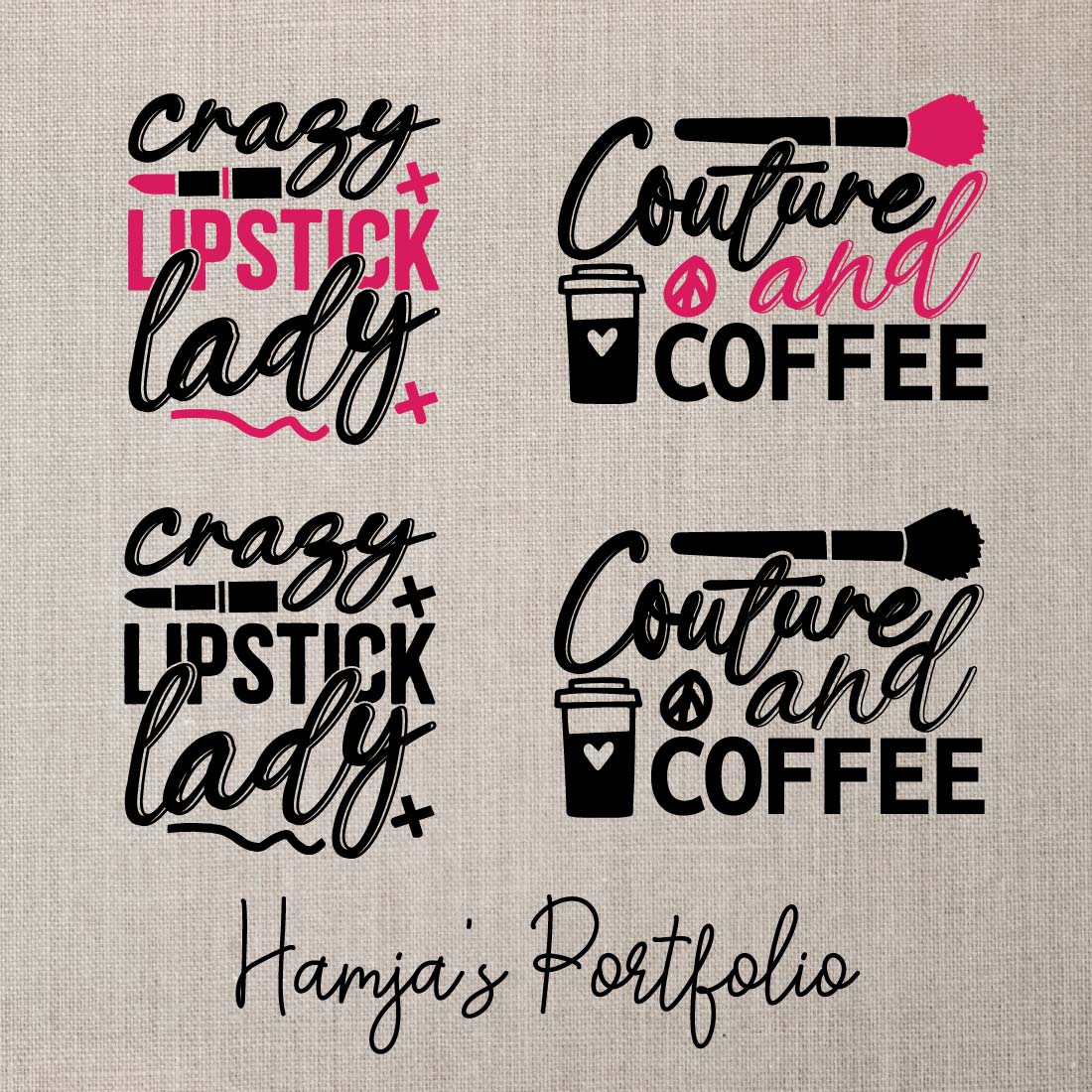 Lipstick And Coffee Vector Svg preview image.