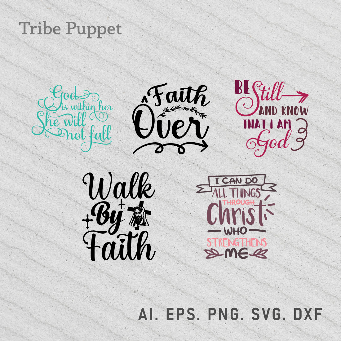 Christian Typography bundle preview image.