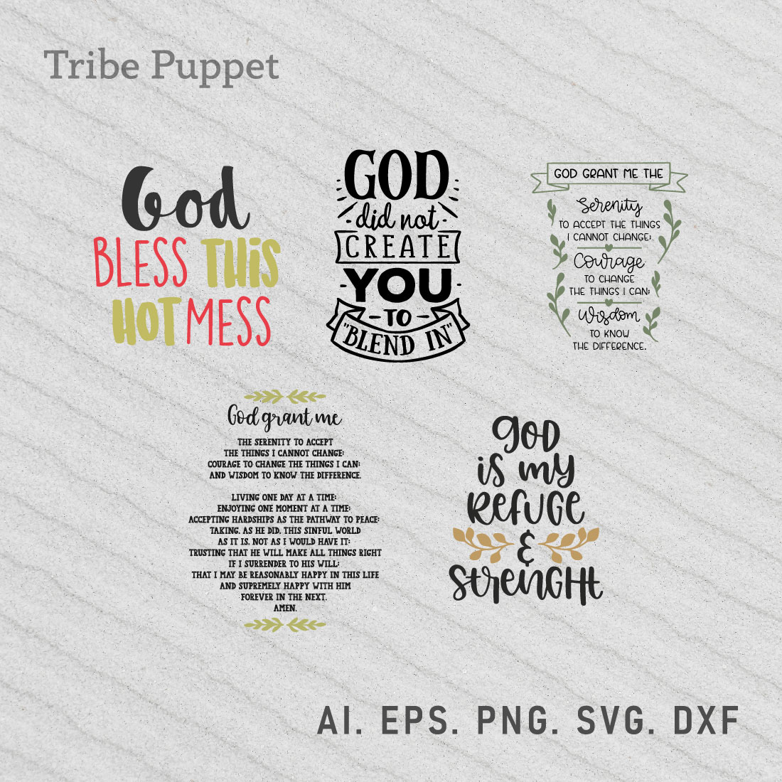 Christian Typography bundle preview image.